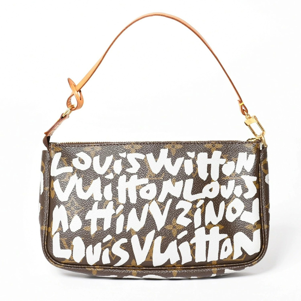 LOUIS VUITTON Pochette Accessoires Accessor Pouch Clutch Monogram Graffiti